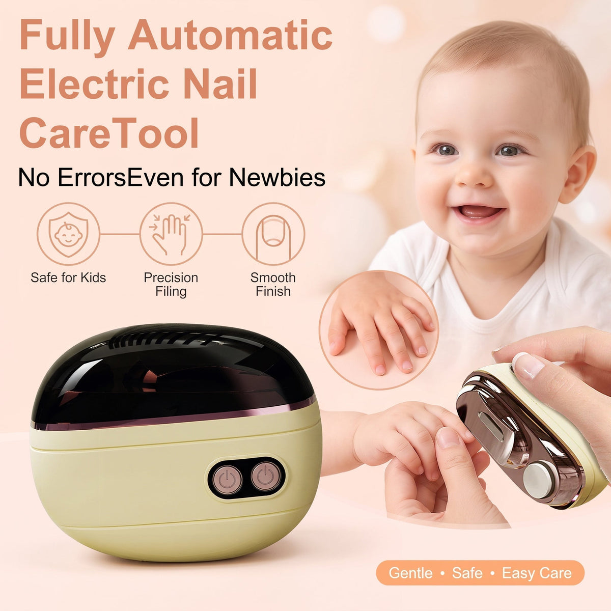 🥳2026 HOT SALE🥳💞50K+ SOLD! 🎁 50% OFF! 🔥2-in-1 Smart Electric Nail Trimmer & Polisher for All Ages 👨‍👩‍👧‍👦 💅