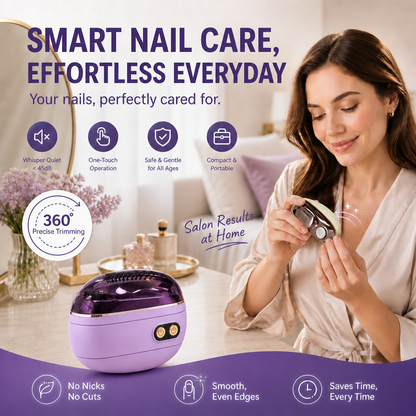 🥳2026 HOT SALE🥳💞50K+ SOLD! 🎁 50% OFF! 🔥2-in-1 Smart Electric Nail Trimmer & Polisher for All Ages 👨‍👩‍👧‍👦 💅